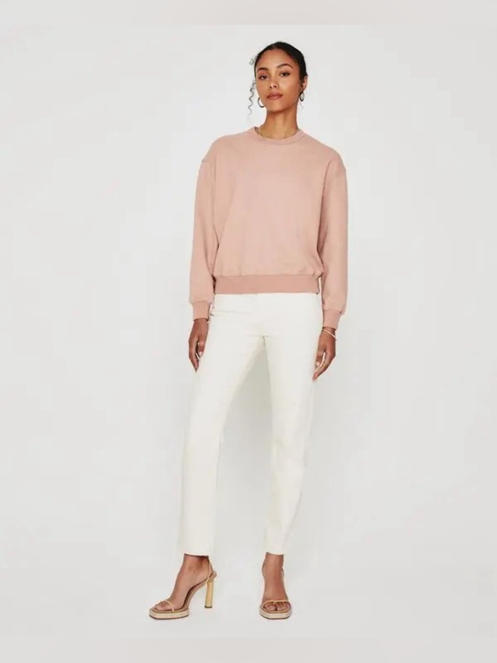 AG Jeans Ex Boyfriend Slim 1 Year Neutral White